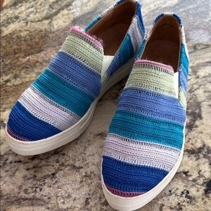 Seychelles Colorful Striped Women's Slip-On Shoes sz 7